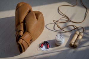 Various Double Jump accessories displayed, including straps, pads, and upgrade kits designed to enhance performance and comfort for Double Jump devices.