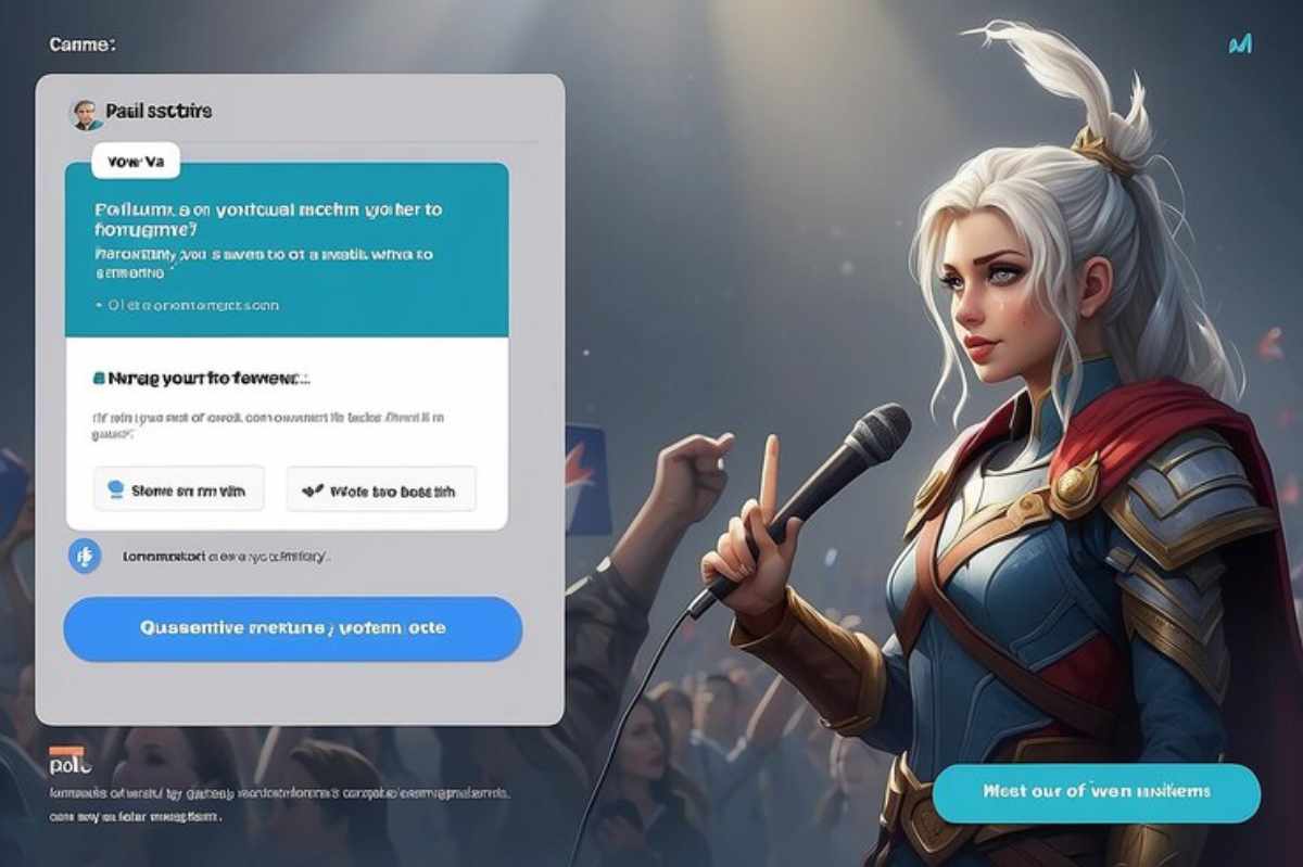 "User chatting in an online roleplay chat room on a laptop"